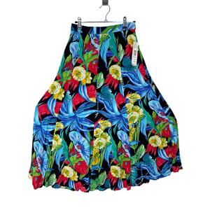 KORET Women's Maxi Skirt Sz 6-8 Tropical Beach Resort Wear Colorful NWT